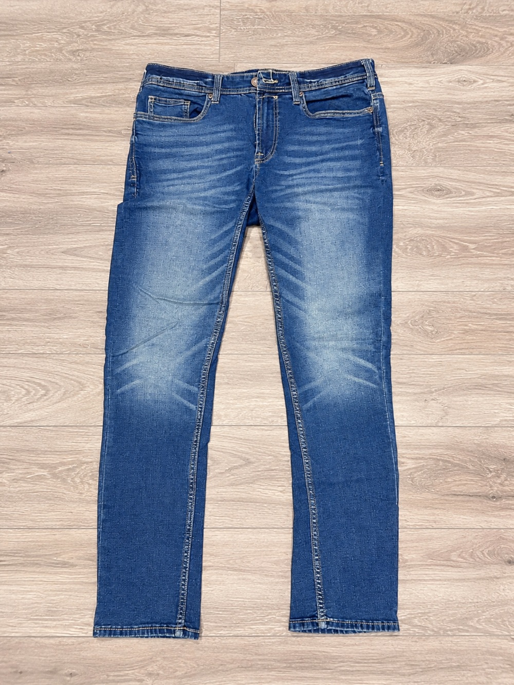 Buffalo David Bitton Blue Faded Skinny Jeans